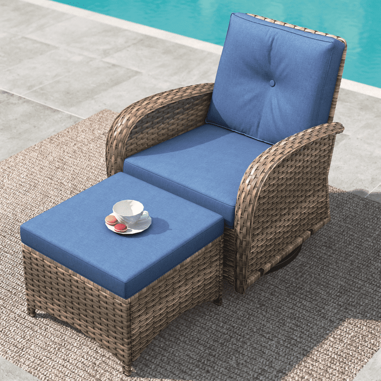 Summit Living 7-Seat Wicker Outdoor Patio Furniture Set with 2