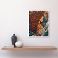 thumbnail image 2 of Sea Water Nymph Modern Art Nouveau Linocut Art Print Framed Poster Wall Decor 12x16 inch, 2 of 5