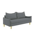 thumbnail image 5 of Liangfu Mid - Century Modern Upholstered Sofa with Gold Legs, Comfortable Loveseat for Living Room, Bedroom Light Grey, 5 of 8