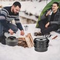 thumbnail image 4 of 11pcs Camping Cookware Mess Folding , Includes Lightweight Pot Pan Black, 4 of 8