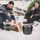 thumbnail image 4 of Utensilios de cocina al aire libre Sunnimix 1 Olla 1 sartén 1 Hervidor 2 tazas 1 tenedor 1 cuchillo, 4 of 8