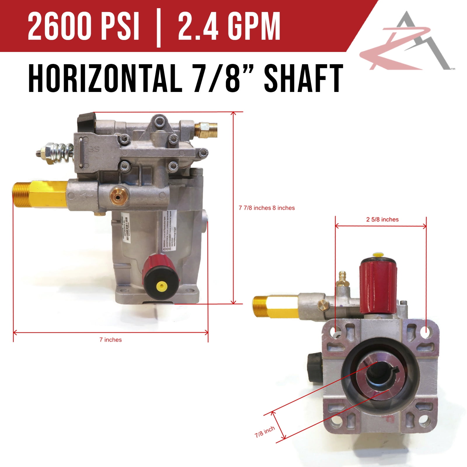The ROP Shop 2600 PSI, 7/8" Shaft, Pressure Washer Pump & Spray Kit for PowerStroke PS80903A