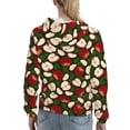thumbnail image 7 of Lsque Red Fruit Pattern Casual Women's Hoodie,Hooded Sweatshirt with Kangaroo Pocket,Pullover Hoodie with Eye-catching Drawstrings-Small, 7 of 7