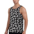 thumbnail image 2 of Easygdp Black Leopard Men's Tank Top, Sleeveless Muscle T Shirts, Breathable, Quick-Dry, Loose for Gym, Running, Fitness - Small, 2 of 9