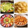 thumbnail image 3 of ONCE FOR ALL Adjustable Mandoline Slicer with Container, Vegetable Slicer, Grater for Kitchen, Stainless Steel with 0.1-8mm Thickness & Dishwasher Safe Food Prep Tool, 3 of 10