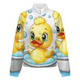 thumbnail image 5 of Jackets for Women Winter Coat Jackets Flannel Stand Collar Jacket(Cute Duck Bath Time,Size:S-4XL), 5 of 7
