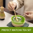 thumbnail image 5 of WLGJL Matcha Whisk Set, Japanese Tea Set (5pcs) includes Matcha Bowl with Spout, Bamboo Matcha Whisk and Matcha Scoop, Matcha Whisk Holder, Stainless Steel Sifter,（Green and Black）, 5 of 7