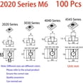 thumbnail image 2 of PinesC 100Pcs 2020 Series T Sliding Nuts Hammer Nut Block Square Nuts M6 T Nuts for 2020 Aluminum Extrusion Profiles T Slot 6mm，for CNC Router Build Rail 3D Printer (m6) 2020 Series M6, 2 of 5