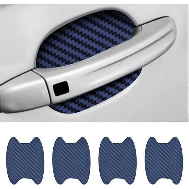 pegatinas para manijas de puertas de coche, fibra de carbono, antiarañazos, protector de manijas de puertas automático que no deja marcas, universal para la mayoría de manijas de coche.
