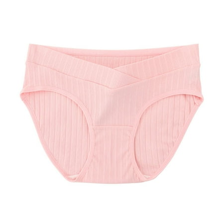 Limited Time Savings  Maternity Underwear  Cotton  Low-waisted  Large Size  Comfort Fit  Seamless  Stretchy  Everyday Wear  Womens Tops Plus Size | Pink L | Sopatenor