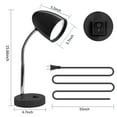 ENERGETIC LED Light Desk Lamp, 3.5W 4000K Study Lamps with Flexible Goose Neck for Bedroom and