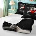 thumbnail image 4 of meiyoeat Cute Kitten Heart Bed Spread Queen,Cartoon Print Queen Coverlet Set,3-Piece,1 Quilt and 2 Pillowcases, 4 of 7