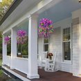 thumbnail image 5 of ZULAR 2 Pack Uv-Resistant Artificial Hanging Flowers-29.5" Lifelike Morning Glory Petunias with Eucalyptus Leaves for Outdoor Garden,Fence & Patio Decor, 5 of 7
