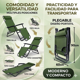 thumbnail image 5 of Silla Plegable Tipo Camastro Reclinable Playa Jardin Alberca verde, 5 of 8
