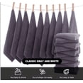 thumbnail image 4 of 100% Cotton Washcloth Set – Soft, Absorbent Face Towels for Bathroom & Gym Use – Durable, Reusable & Machine Washable Wash Cloths - Gray Color, 12x12 Inches, Pack of 12, 4 of 4
