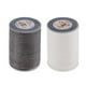 thumbnail image 1 of 2 rollos de hilo encerado de poliéster plano de 150,8 mm y 98 yardas Blanco Gris, 1 of 9