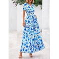 thumbnail image 3 of Vestido largo PRETTYGARDEN para mujer, estilo bohemio, verano 2025, con estampado floral, 3 of 9