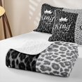 thumbnail image 4 of Erosebridal Fashion Leopard Print Twin Quilt Set for Girls, Princess Crown Twin Coverlet Set, 2 Pieces, 4 of 7