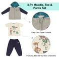 thumbnail image 6 of Disney Clothes Baby Boy Hoodie & Pants Set – Toy Story & Cars 3-Piece Outfit with T-Shirt, Zip-Up Hoodie & Joggers (12M–24M), 6 of 7