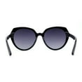 thumbnail image 4 of Womens Simple 90s Classy Large Round Plastic Rim Fashion Sunglasses Black Smoke, 4 of 4