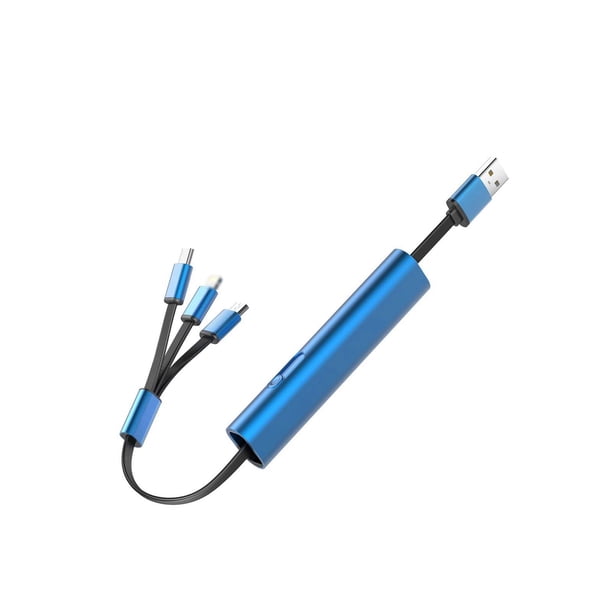 Cargador retráctil de carga rápida. Cabezal de carga USB. Cargadores universales retráctiles para teléfonos. Conexión de datos retráctil para todos los dispositivos