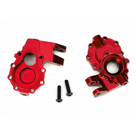 Traxxas 8252R Portal Housings, Inner FR 6061-T6 Alum Red-Anodized (2)