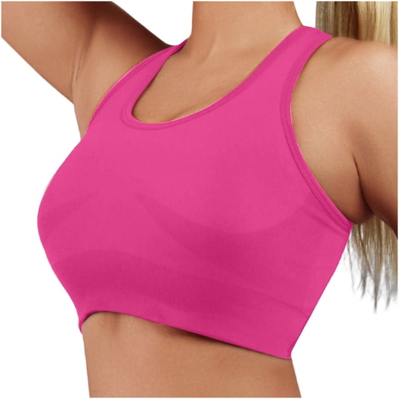 LNWUY Sports Bra for Women High Support, High Impact Bra Adjustable Supportive Wireless Gym Yoga Tank Camisoles Pink M