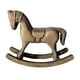 thumbnail image 5 of Caballo mecedor decorativo de madera, estatua de caballo, retro, portátil, elegante, decoración rústica. marrón oscuro, 5 of 9
