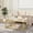Gold, variant on Modern Gold Glass Coffee Table for Living Room or Office, Single Layer Design, Easy Assembly, 39.4 x 19.7 x 17.7 Inches