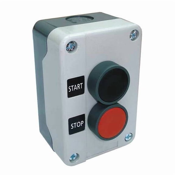 Dayton Control Station, 2 Push Buttons, Blk/Red 32W267