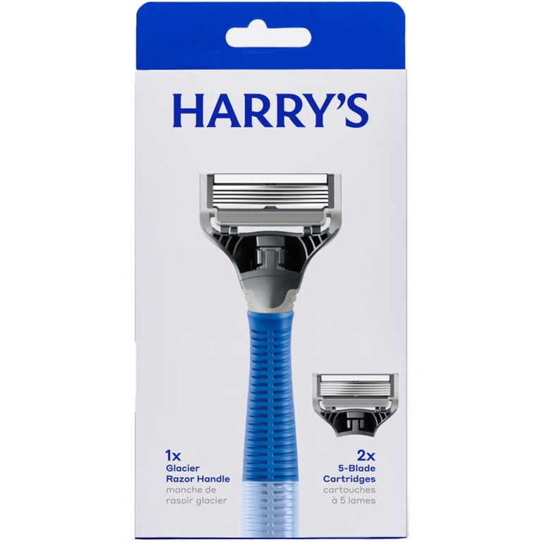 Harry's Original Razor for Men, Glacier Blue, 2 Refills photo 1