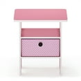 thumbnail image 4 of Furinno Andrey End Table Nightstand with Bin Drawer, Pink, 11157/PI/LPI, 4 of 7