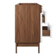 thumbnail image 3 of Modway Render 47" Plastic and Wood Bathroom Vanity Cabinet in White/Walnut, 3 of 7