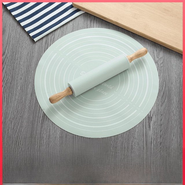 Rodillo de silicona adecuado para amasar mediano Rodillo para amasar Rodillo para hornear Rodillo para amasar Palo de harina Cocina casera