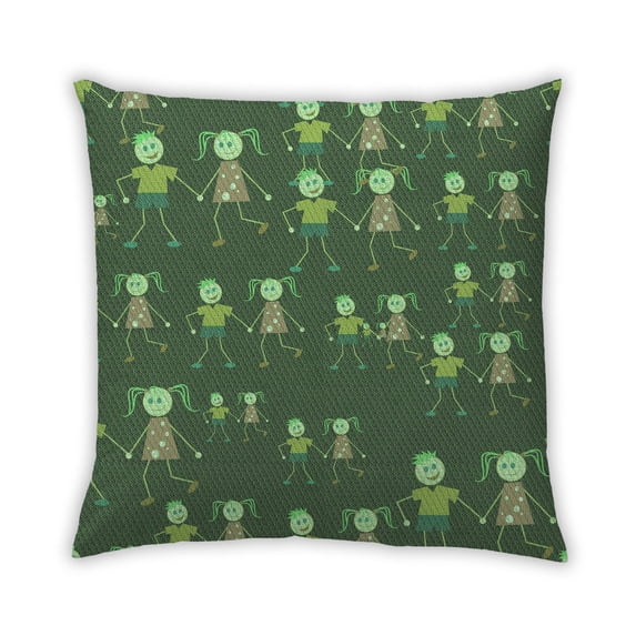 Ahgly Company Outdoor Square Contemporary Throw Pillow, 18 inch by 18 inch