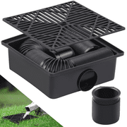 SUSIMOND Upgraded Catch Basin Downspout Extension Kit, No Dig Low Profile Catch Basin, Downspout Diverter for Control Water Flow Direction