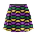 thumbnail image 6 of Sparkly Sequin Print Casual Elastic Waist Double Layer Athletic Skirt For Festival And Dance, 6 of 6