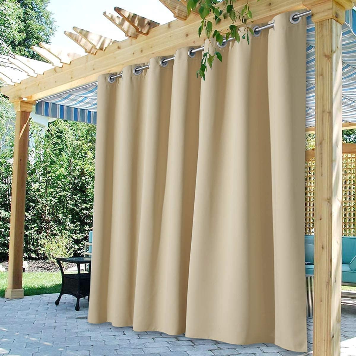 Outdoor Curtains for Patio Extra Wide Waterproof Curtains Blackout