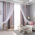thumbnail image 4 of Labymos Decdeal 1PCS Star Curtains Hollow Style Sheer Colorful Double Layer Star Window Curtains for, 4 of 8