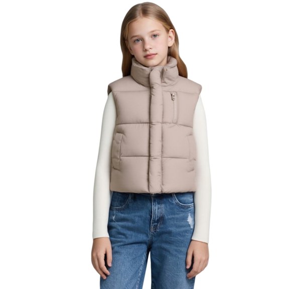 Boys Girls Puffer Vest Kids Sleeveless Lightweight Puffy Zip up Jacket