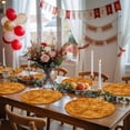 thumbnail image 5 of Orange Geometric Round 13 Inch Placemats Set of 4, Modern Luxury Aesthetic Abstract Motifs HeatResistant Non Slip Place Mats for Dining Table, Wipeable Braided Kitchen Table Mats for Housewarming, 5 of 9