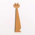 thumbnail image 1 of 1/3PCS Cat Shape Ruler Cute Wood Animal Straight Ruler for School Home Stationery Style B 1pc, 1 of 6