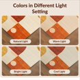 thumbnail image 7 of Design&I 8'x10' Washable Area Rug Snag-Free Burnt Orange Beige Terracotta Abstract Retro Geometric Mid Century Modern Design for Dining Room, Large Office, Lounge, 7 of 7