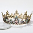thumbnail image 4 of Corona de reina barroca enjoyada - Coronas y tiaras de boda con diamantes de imitación para mujer, accesorios para el cabello de fiesta de disfraces con piedras preciosas, 4 of 4