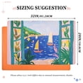 thumbnail image 6 of Yayeee Doormat for Inside 20"x32" Absorbent Low-Profile Washable Non-Slip Rubber Backed Entryway Rug, Green Seaside, 6 of 8