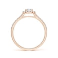 thumbnail image 2 of ANGARA Natural Diamond Halo Ring with Accents in 14K Rose Gold for Women (Size-4.5mm | Color-H | Clarity-SI2) | April Birthstone, Birthday, Anniversary, Jewelry Gift for Women | Natural Diamond Ring, 2 of 9