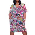 thumbnail image 1 of Vestido de bolsillo suelto con multitud de flores, vestidos para mujer, vestidos largos con velo, vestido elegante, 1 of 6