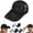 Black, variant on Solar Fan Hat, Solar Rechargeable Peak Cap, Cooling Hats for Hot Weather, 3-Speed Quiet Fan