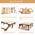 thumbnail image 3 of 2 In 1 Stable Folding Table Gift Outdoor Picnic Wood Storage Basket, 3 of 5