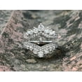 thumbnail image 4 of 2Ct Round Cut Moissanite 14K White Gold Plated Enhancer Wedding Wrap Ring Guard, 4 of 4